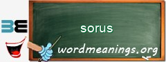 WordMeaning blackboard for sorus